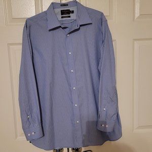 3/$15 BLACK BROWN Custom striped shirt